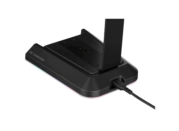 ყურსასმენის სადგამი 2E 2E-GST320UB Gaming 3in1 GST320 Headset Stand, RGB, USB, Black, 7 image