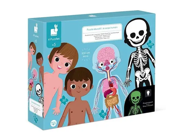 სათამაშო თავსატეხი Janod Educational Puzzle Human Body, 2 image