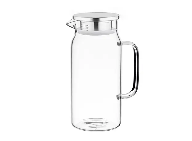 მინის დოქი თავსახურით ARDESTO Pitcher with lid, 1200 ml, borosilicate glass, s/s