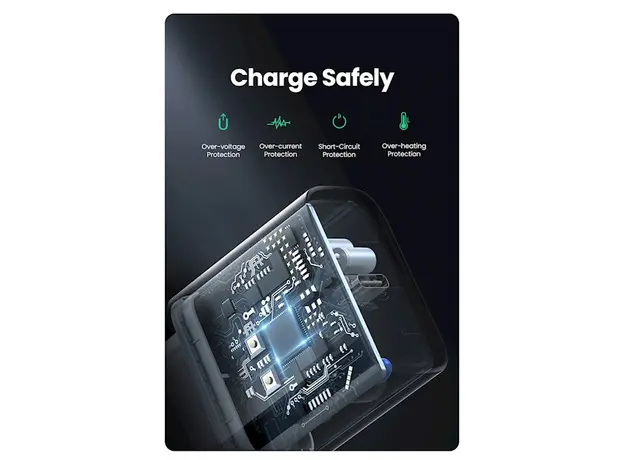 მობილურის დამტენი UGREEN CD137 (60450) Fast Charging Power Adapter with PD 18W EU (White), 4 image