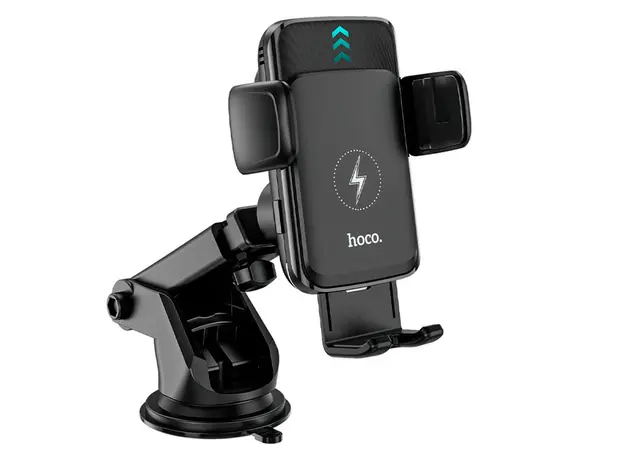 მანქანის სამაგრი Hoco S35 Smart alignment wireless charging car holder Black, 3 image