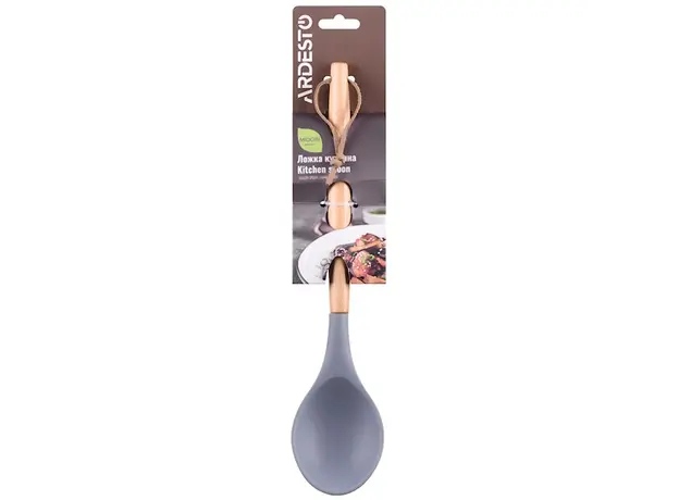 სილიკონის კოვზი Ardesto Spoon Midori, silicone, wood, 3 image