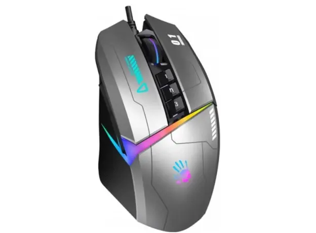 მაუსი A4tech Bloody W60 Max RGB Gaming Mouse Gun Grey, 3 image