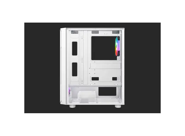 კომპიუტერის ქეისი 2E Hexagon G338W, without PSU, 2xUSB 3.0, 1xUSB Type-C, 1x120mm, 3x120mm ARGB, TG Side Panel, ATX, White, 4 image