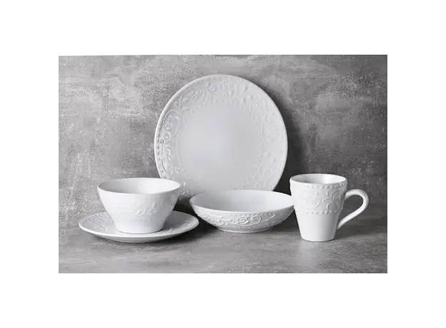 სალათის თასი Ardesto AR2914WC Salad bowl Olbia, 14 сm, White, 3 image