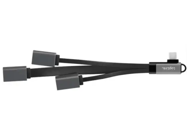 ადაპტერი Logilink UA0361 USB-C Hub, 90° USB-C plug to 2x USB, 3 image