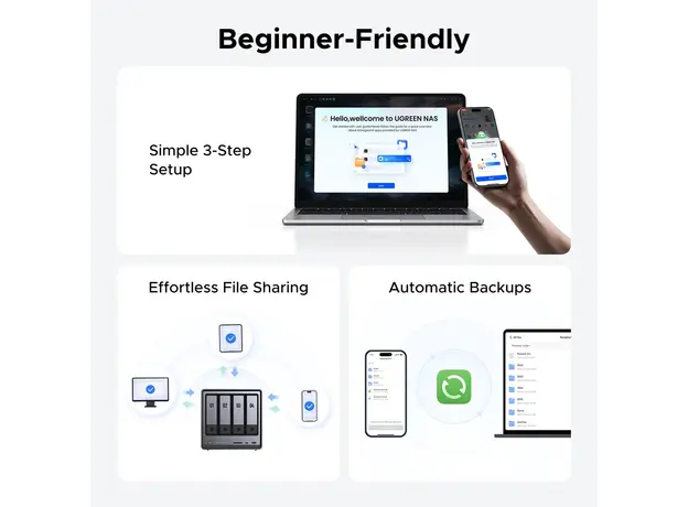 შენახვის სისტემა UGREEN NASync DXP4800 (25372B), Intel N100, 8GB, Diskless, RJ45, USB, Type-C, HDMI, Space Gray, 5 image