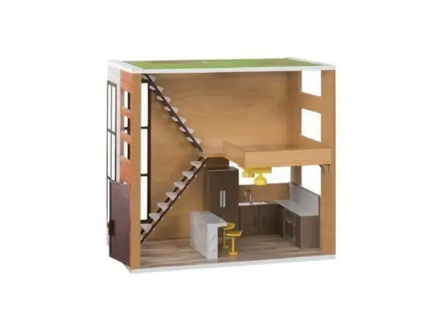 სათამაშო სახლი LORI LORI WOOD HOUSE FOR 6" DOLL LO37004Z, 2 image