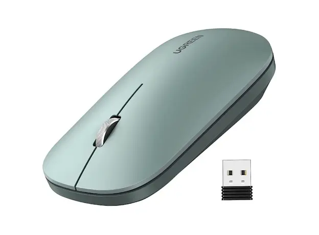 მაუსი UGREEN MU001 (90374) Wireless 2.4G Slim Silent Mouse, 4000DP, Green