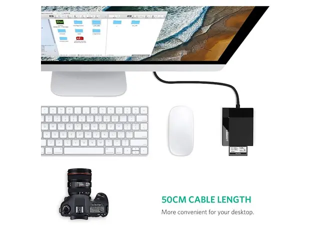 ბარათის წამკითხველი UGREEN CR125 (30333) USB 3.0 All-in-One Card Reader 0.5M, 4 image