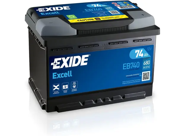 აკუმულატორი Exide EXCELL EB740 74 ა*ს R+, 2 image