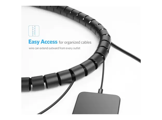 კაბელ მენეჯმენტი UGREEN LP121 (30819) Protection Tube DIA 25mm 3m (Black),LP121, 3 image