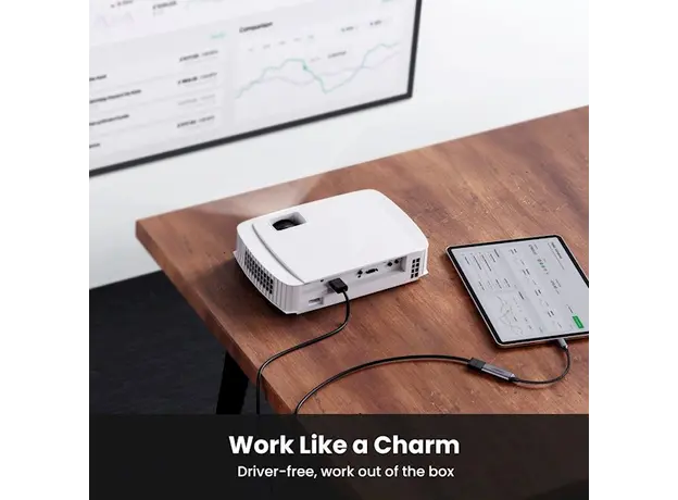 USB ადაპტერი UGREEN 70444 USB Type C to HDMI 2.0 4K@60 Hz Thunderbolt 3 Convertor for MacBook / PC gray, 4 image