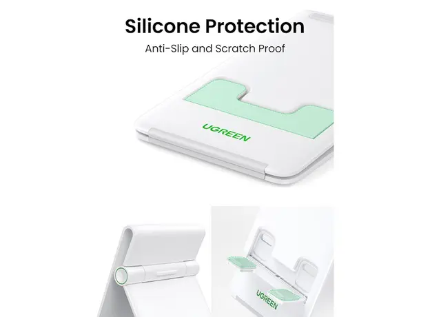პლანშეტის დამჭერი UGREEN LP406 (30426), Desktop Tablet Stand, White, 6 image