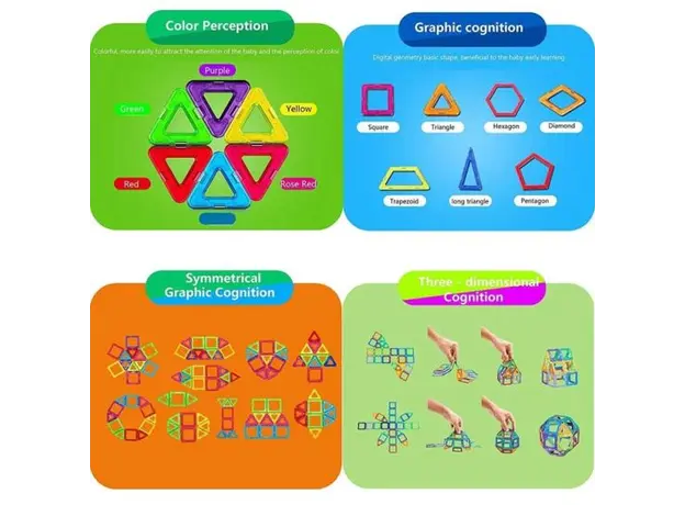 კონსტრუქტორი Magplayer Designer magnetic set 45 e. MPA-45, 3 image