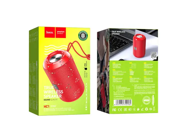 უსადენო დინამიკი HOCO HC1 Trendy sound sports wireless speaker - Red, 4 image