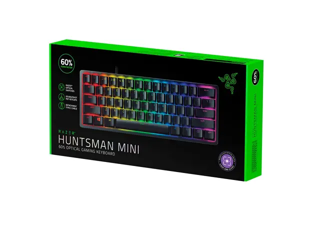 კლავიატურა Razer Gaming Keyboard Huntsman Mini Red Switch USB US RGB, Black, 6 image