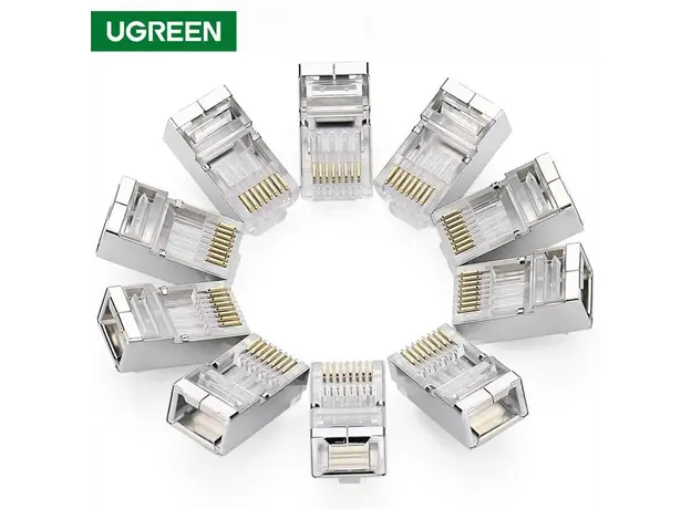 ქსელის კაბელის კონექტორი UGREEN NW111 (50248) Connector Cat6 Shielded Crystal Head 100 Pack, 2 image