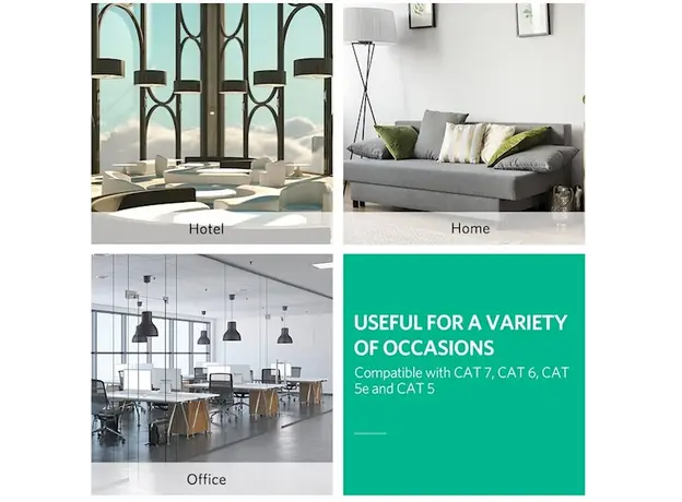 ქსელის კაბელის კონექტორი UGREEN NW111 (50248) Connector Cat6 Shielded Crystal Head 100 Pack, 5 image