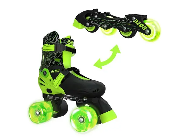 როლიკები NEON COMBO SKATES (SIZE 34-37) GREEN 4L/13L/16L CL 4PK, 3 image
