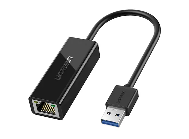 ლან ადაპტერი UGREEN CR111 (20256) USB 3.0 to RJ45 Gigabit Ethernet Adapter, Black, 2 image