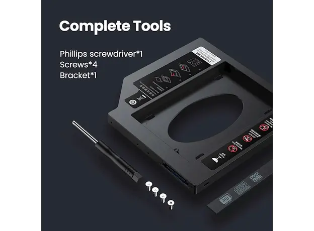 მყარი დისკის ქეისი UGREEN CM322 (70657) SATA Hard Disk Drive Caddy Tray, 5 image