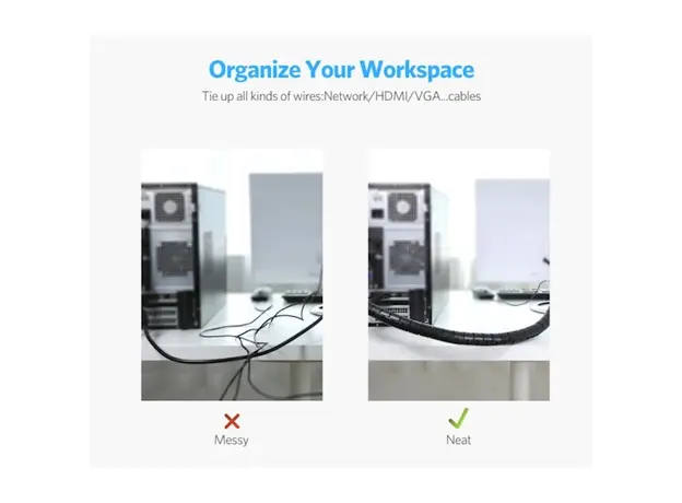 კაბელ მენეჯმენტი UGREEN LP121 (30819) Protection Tube DIA 25mm 3m (Black),LP121, 7 image