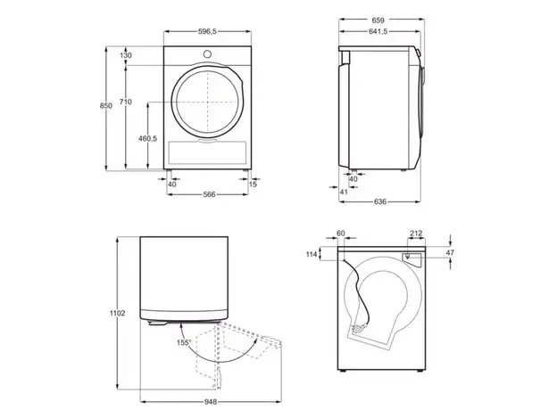 საშრობი Electrolux EW7D394UE White, 5 image