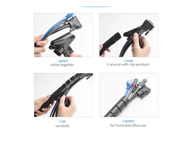 კაბელ მენეჯმენტი UGREEN LP121 (30819) Protection Tube DIA 25mm 3m (Black),LP121, 5 image