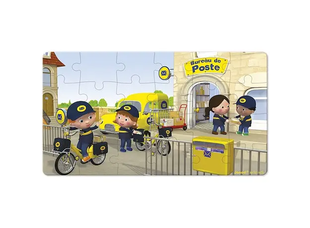 ასაწყობი ფაზლი Janod Set of 2 puzzles Bike Metta J02766, 3 image