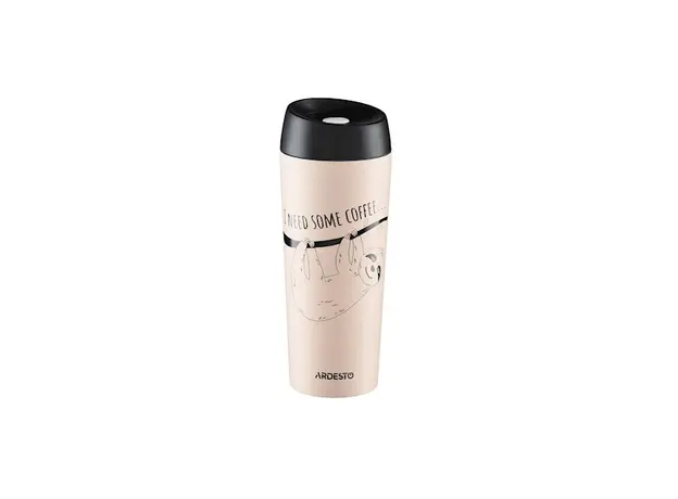 თერმოსი Ardesto Travel mug Coffee time Bradypus 450 ml, 2 image