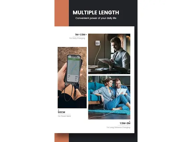 კაბელი UGREEN USB-A Male to Lightning Male Cable Nickel Plating ABS Shell 1m (Black), 10 image