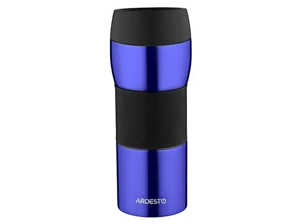თერმოსი ARDESTO AR2645STB Travel mug Easy travel 450 ml, Silocone, Blue, 2 image