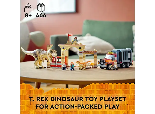 ლეგო LEGO Jurassic World T. rex & Atrociraptor Dinosaur Breakout, 3 image