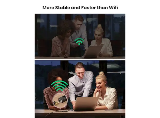 ლან ადაპტერი UGREEN CR111 (20256) USB 3.0 to RJ45 Gigabit Ethernet Adapter, Black, 7 image