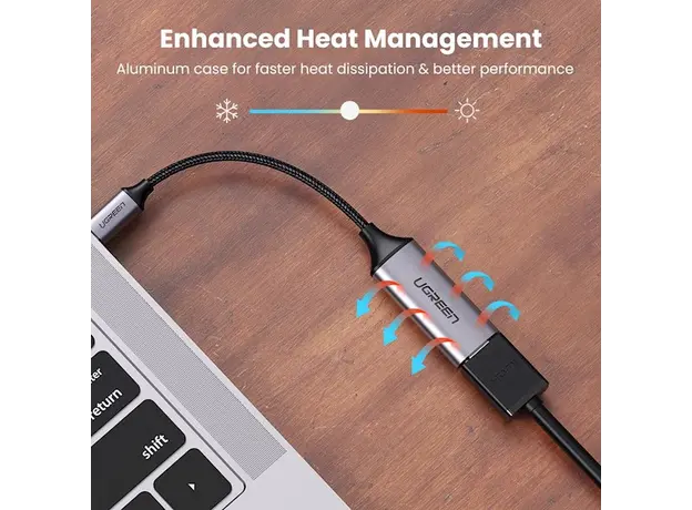 USB ადაპტერი UGREEN 70444 USB Type C to HDMI 2.0 4K@60 Hz Thunderbolt 3 Convertor for MacBook / PC gray, 5 image