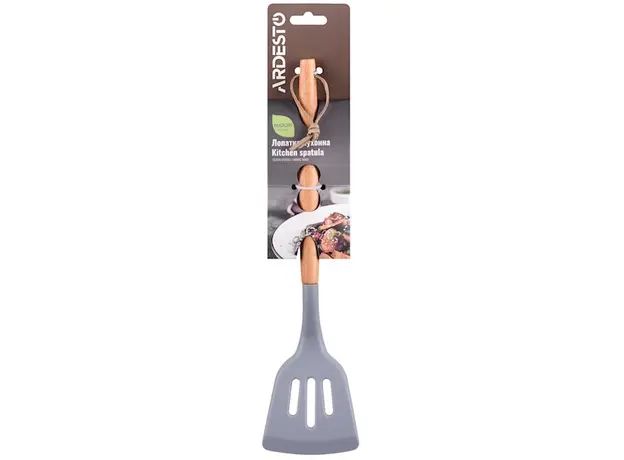 სილიკონის სპატულა Ardesto Kitchen spatula Midori, silicone, wood, 3 image