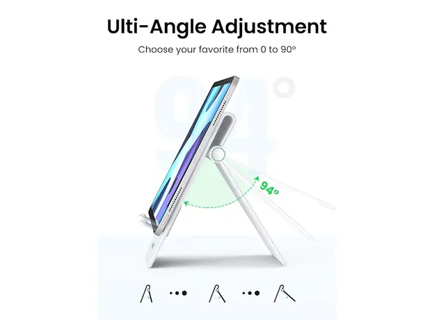 პლანშეტის დამჭერი UGREEN LP406 (30426), Desktop Tablet Stand, White, 5 image