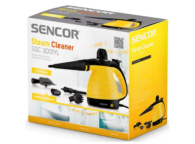 Steam cleaner Sencor SSC 3001YL, 1000W, ‎350ML, Steam Cleaner, Yellow, 4 image