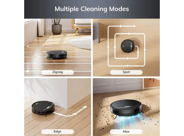 რობოტი მტვერსასრუტი მშრალი და სველი წმენდით Ilife V9 Pro, 3000Pa, Gyroscope Navigation, Self-Empty Robotic Vacuum Cleaner With APP Control, Black, 5 image