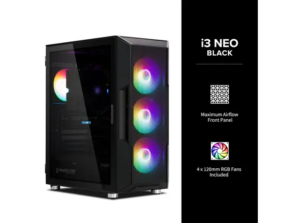 კომპიუტერის ქეისი Zalman Computer case I3 NEO TG BLACK, 3 image