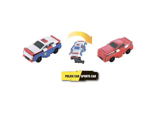 სათამაშო მანქანა TransRacers Police car & Sports Car, 3 image