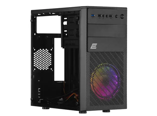 პროცესორის ქეისი 2E Computer case BASIS (RD850) MiniT, Micro ATX,Mini ITX,2xUSB2.0,1xUSB3.0,1x120mm ARGB,acrylic,(side panel), without PSU, black, 2 image