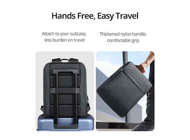 ნოუთბუქის ჩანთა UGREEN LP664 (90798), 15.6" LAPTOP Backpack, Gray, 3 image