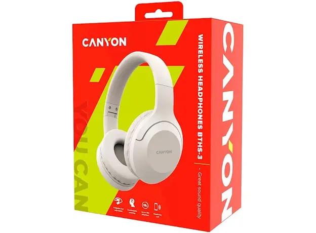 ყურსასმენი Canyon BTHS-3 Wireless headphones Beige, 5 image