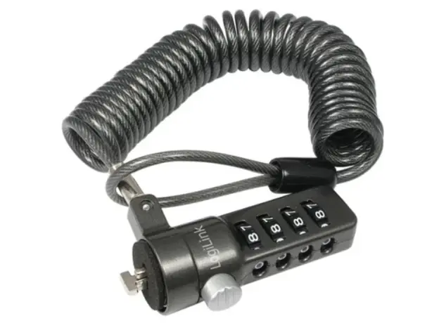ლეპტოპის ჩამკეტი Logilink NBS004 Notebook security lock with combination Black, 2 image