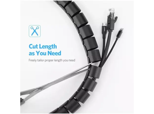 კაბელ მენეჯმენტი UGREEN 30820 Protection Tube DIA 25mm 5m (Black), 4 image