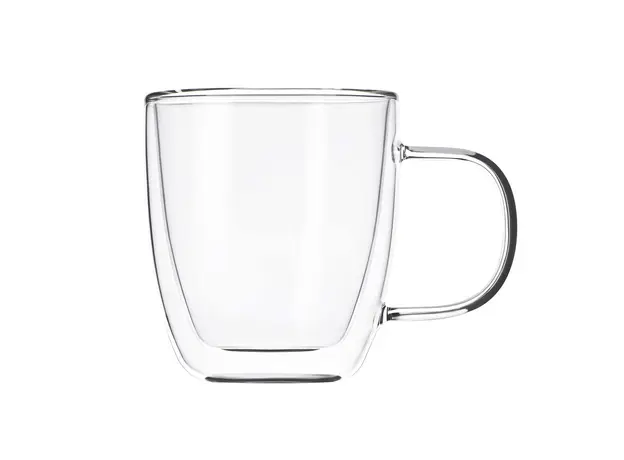 ლატეს ჭიქების ნაკრები ARDESTO Double wall borosilicate glass mug set Ardesto, 310 ml, 2 pcs, with handles