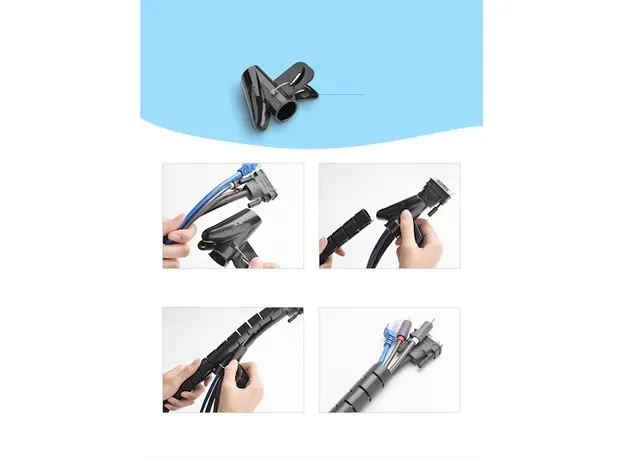 კაბელ მენეჯმენტი UGREEN 30820 Protection Tube DIA 25mm 5m (Black), 5 image