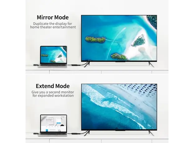 HDMI გადამყვანი UGREEN MM107 (40238) HDMI to DP Converter 0.5m (Black) + USB for power, 5 image